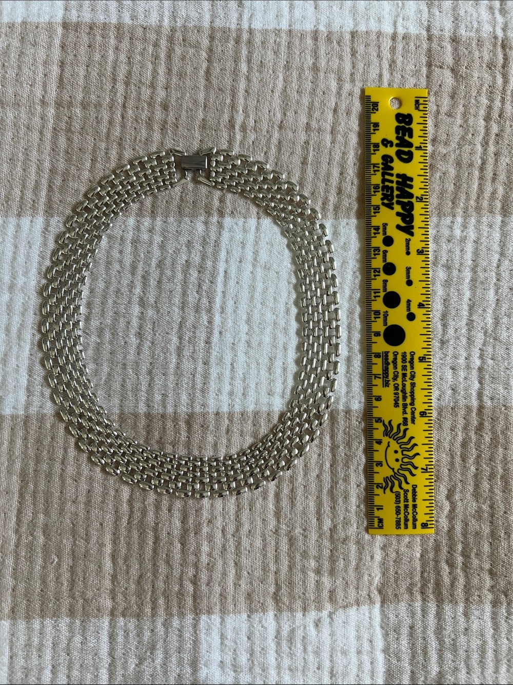 Napier Silver-Tone Wide Multi-Strand Collar Necklace - Picture 4 of 5